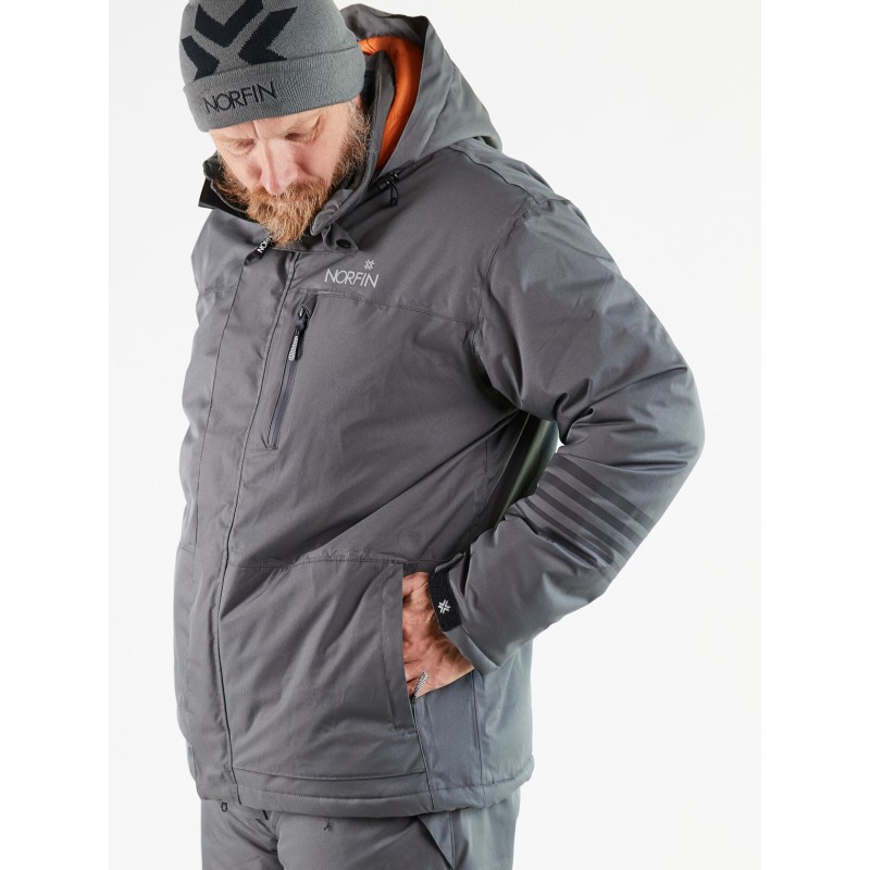 Костюм мужской Norfin Fjord, мембрана Nortex Breathable, серый, размер 64-66 (XXXL), 186-192 см