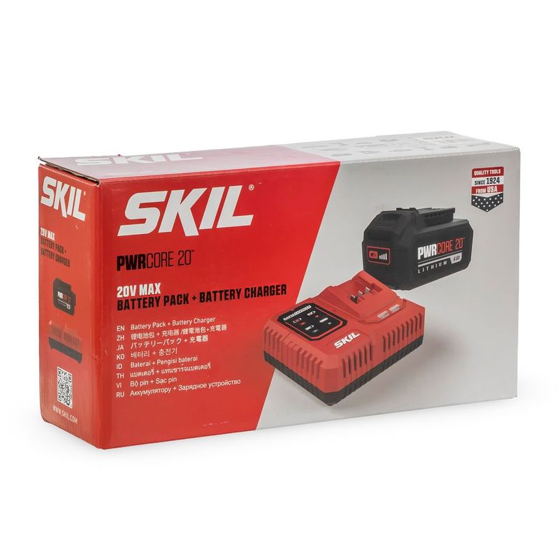 Комплект Skil из аккумулятора BY5196 и зарядного устройства QC5360 (Li-Ion, 20В, 4Ач)