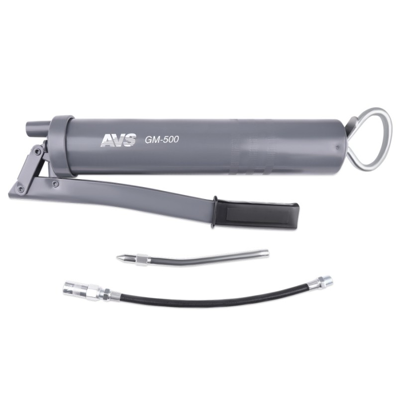 Шприц рычажно-плунжерный 500 мл (гибкий шланг, трубка) под тубу AVS GM-500