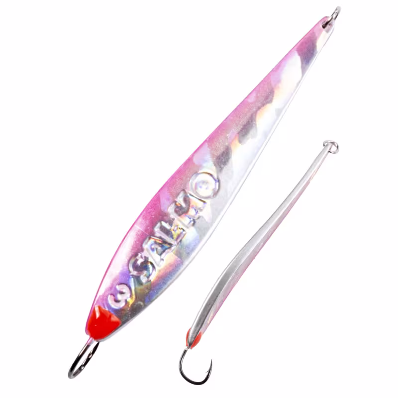 Блесна вертикальная Lucky John Model S-3, c впаянным крючком, 5.5 см, 6 гр, цвет 8376-PG