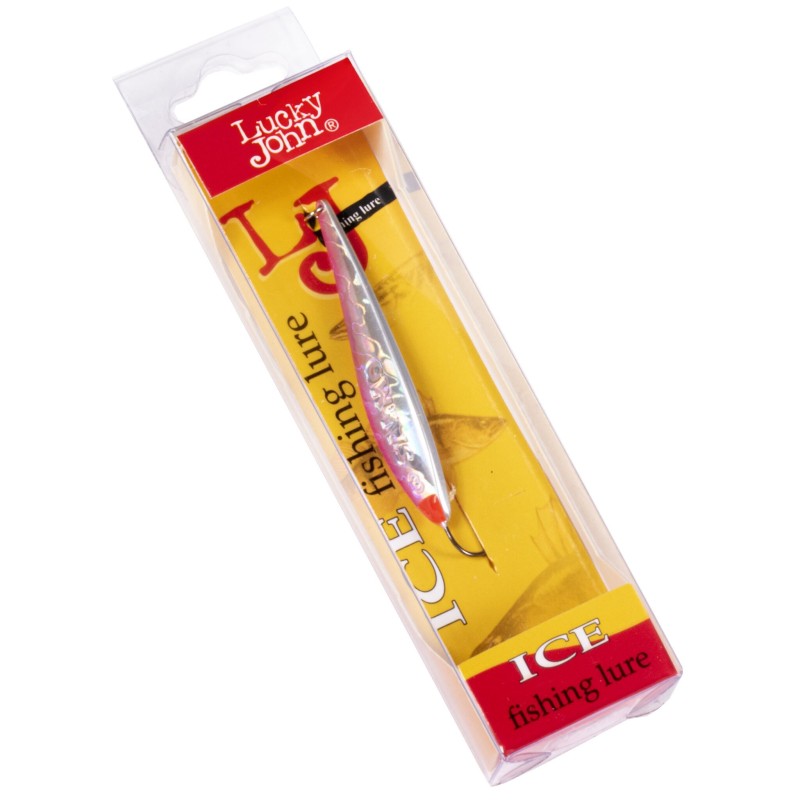 Блесна вертикальная Lucky John Model S-3, c впаянным крючком, 5.5 см, 6 гр, цвет 8376-PG