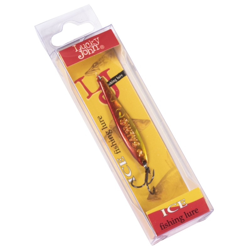 Блесна вертикальная Lucky John Model S-4, с тройником, 6,7 см, 11 гр, цвет 8277-RG