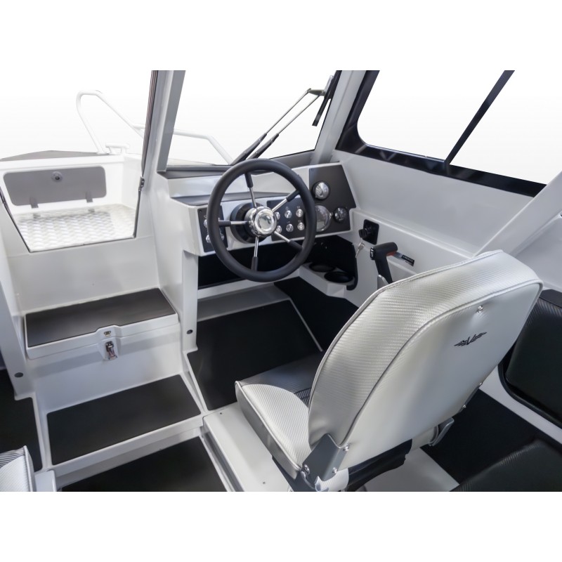 Лодка алюминиевая Vboats Yava XL COB с мотором Yamer EF 100