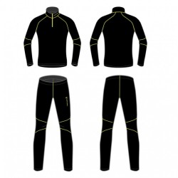 Костюм лыжный детский Fischer Fleece JR GR8133-100, флис, черный, 164  см