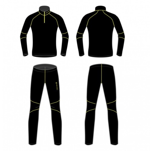 Костюм лыжный детский Fischer Fleece JR GR8133-100, флис, черный, 164  см