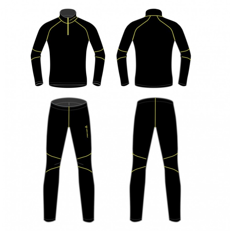 Костюм лыжный детский Fischer Fleece JR GR8133-100, флис, черный, 164  см