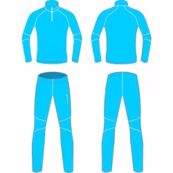 Костюм лыжный детский Fischer Fleece JR GR8133-400, флис, бирюзовый, 140 см