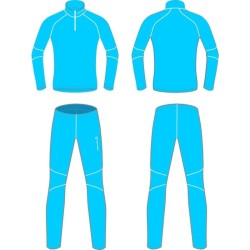 Костюм лыжный детский Fischer Fleece JR GR8133-400, флис, бирюзовый, 140 см