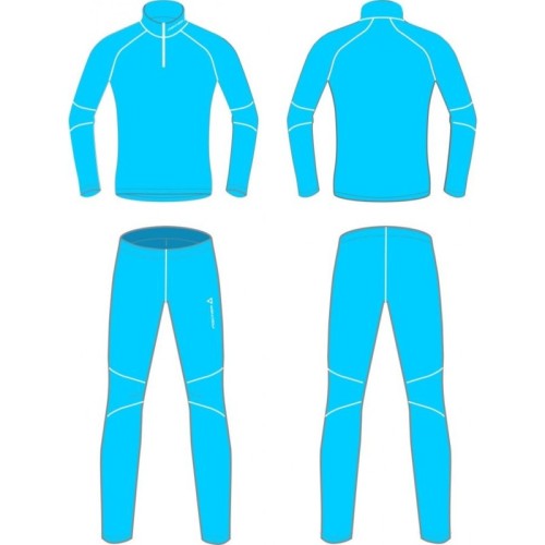 Костюм лыжный детский Fischer Fleece JR GR8133-400, флис, бирюзовый, 140 см
