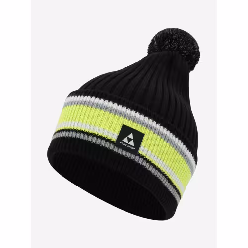 Шапка Fischer Reflect, акрил/шерсть, черный/желтый