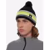 Шапка Fischer Reflect, акрил/шерсть, черный/желтый