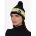 Шапка Fischer Reflect, акрил/шерсть, черный/желтый