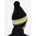 Шапка Fischer Reflect, акрил/шерсть, черный/желтый