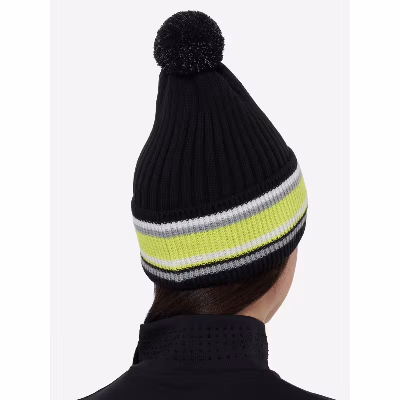 Шапка Fischer Reflect, акрил/шерсть, черный/желтый