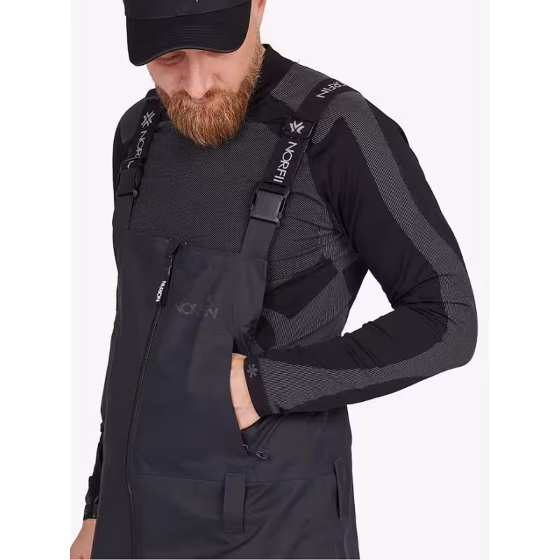 Полукомбинезон мужской Norfin Torren Pro, мембрана Toray Dermizax, черный, размер 44-46 (S), 168-174 см