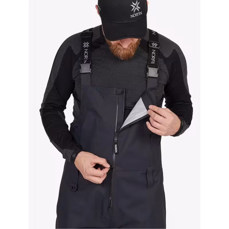 Полукомбинезон мужской Norfin Torren Pro, мембрана Toray Dermizax, черный, размер 48-50 (M), 172-178 см