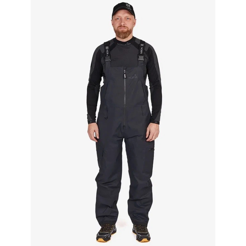Полукомбинезон мужской Norfin Torren Pro, мембрана Toray Dermizax, черный, размер 52-54 (L), 176-182 см