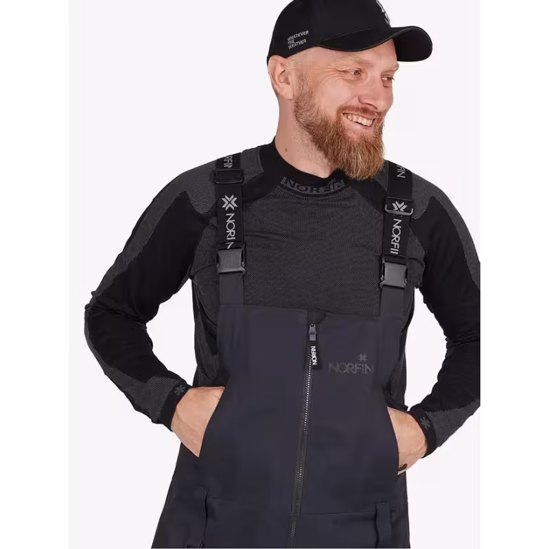 Полукомбинезон мужской Norfin Torren Pro, мембрана Toray Dermizax, черный, размер 52-54 (L), 176-182 см