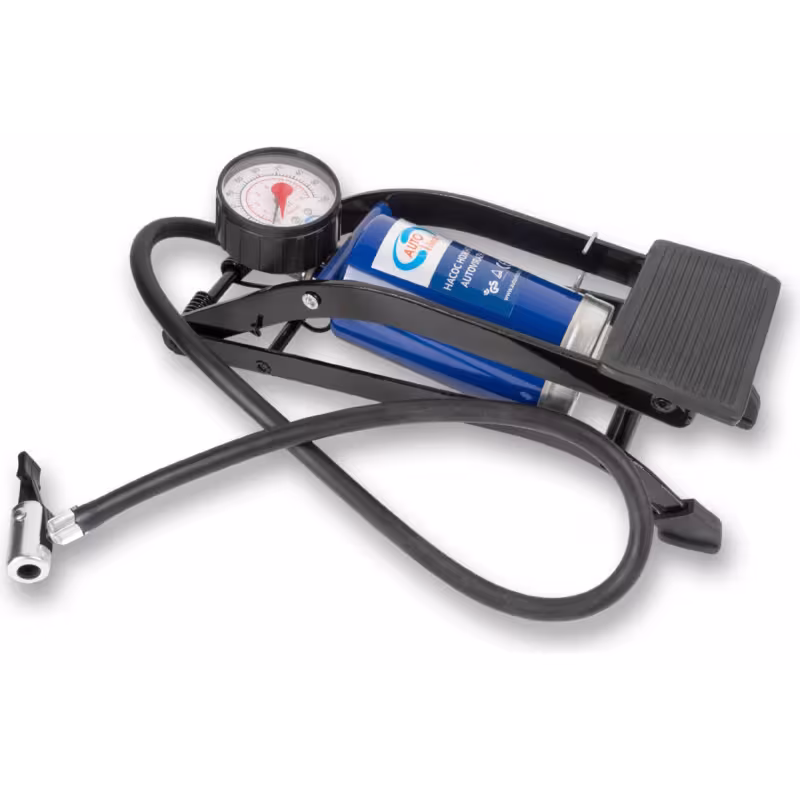 Насос автомобильный ножной с манометром AutoVirazh AV-030892