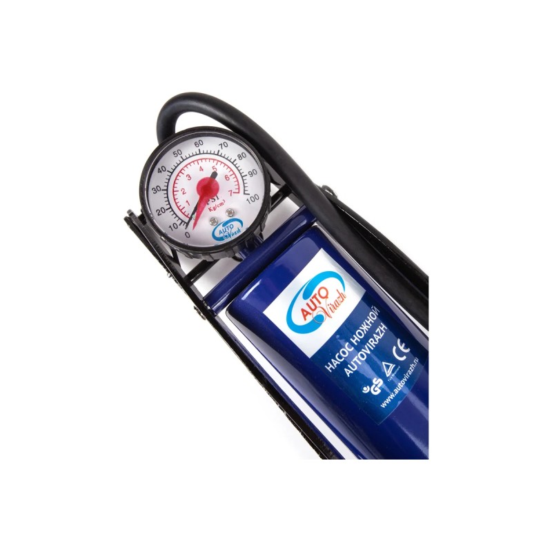 Насос автомобильный ножной с манометром AutoVirazh AV-030892
