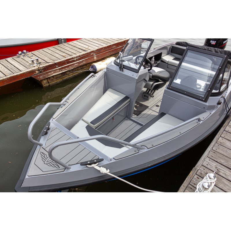 Лодка алюминиевая Vboats Yava L BowRider с мотором Yamer EF100