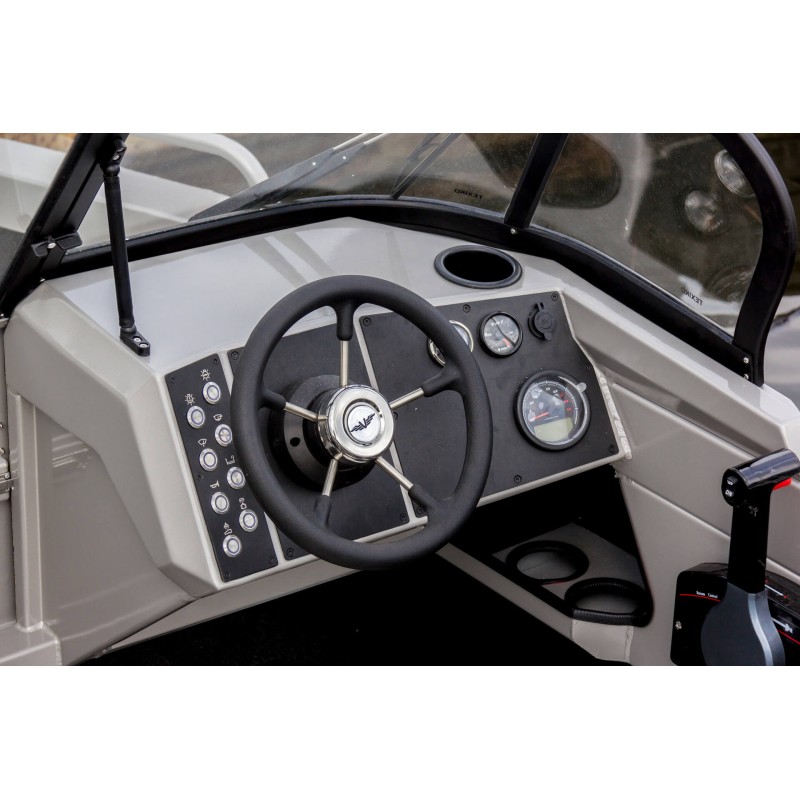 Лодка алюминиевая Vboats Yava L BowRider с мотором Yamer EF100