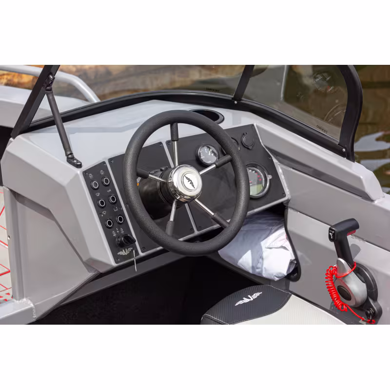 Лодка алюминиевая Vboats Yava L BowRider с мотором Yamer EF100