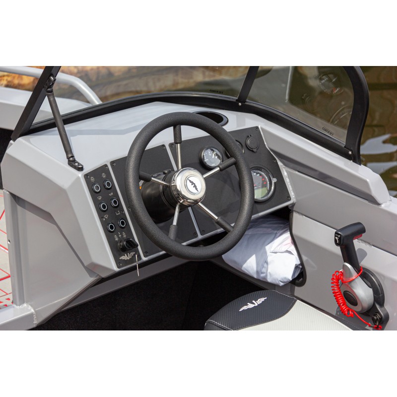 Лодка алюминиевая Vboats Yava L BowRider с мотором Yamer EF100