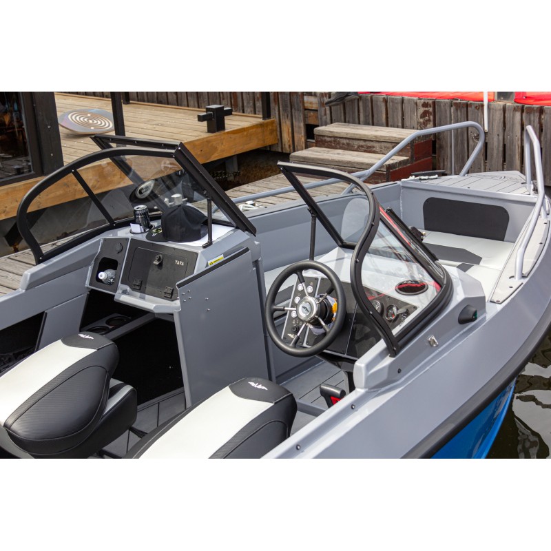 Лодка алюминиевая Vboats Yava L BowRider с мотором Yamer EF100