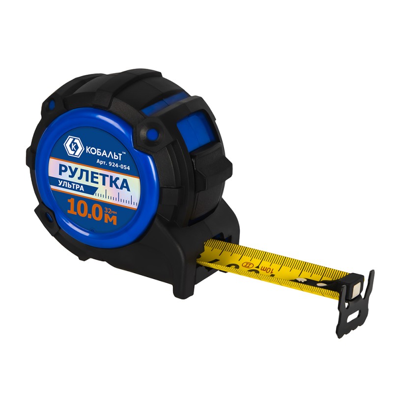 Рулетка строительная Кобальт Ультра 924-054, 10 м x 32 мм