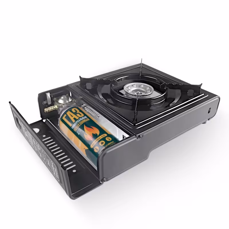 Плитка газовая портативная в кейсе AVS GS-02 с переходником