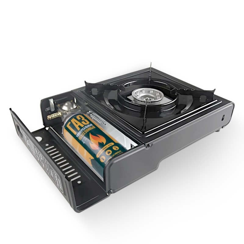 Плитка газовая портативная в кейсе AVS GS-02 с переходником