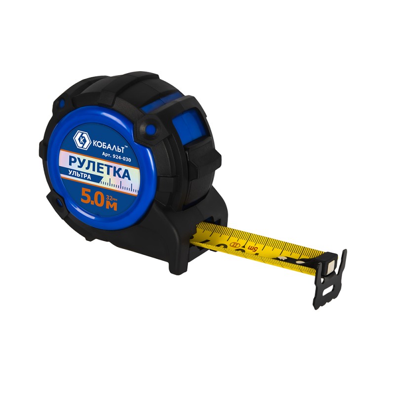 Рулетка строительная Кобальт Ультра 924-030, 5 м x 32 мм