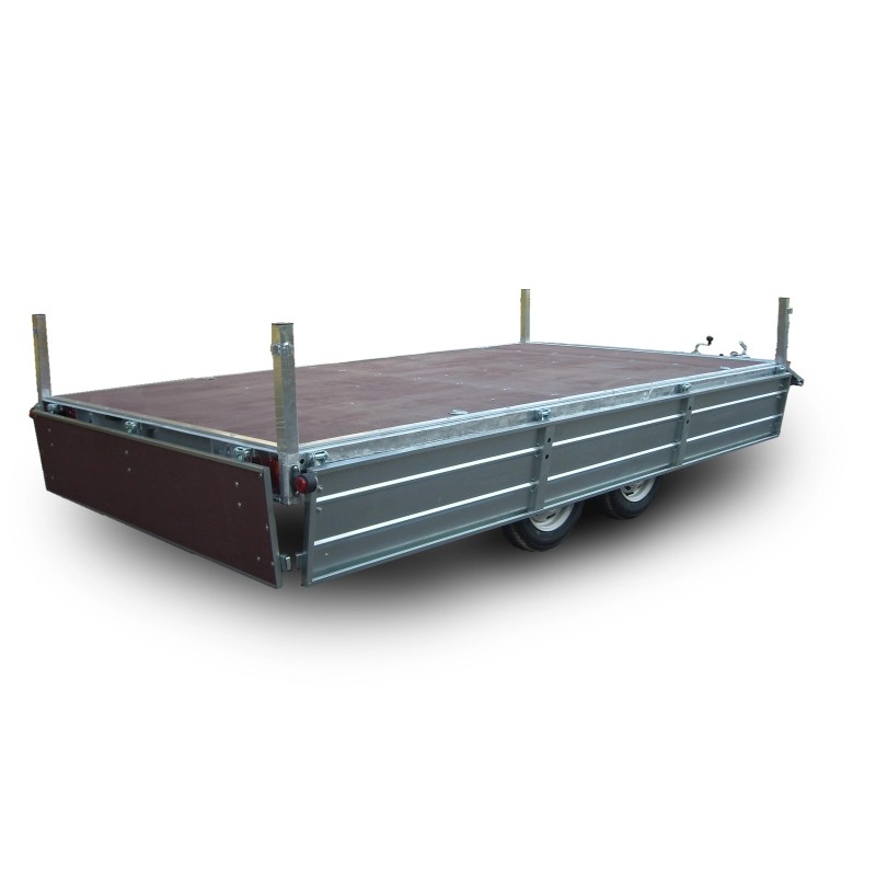 Прицеп бортовой двухосный Вектор ЛАВ 81013D с опорным колесом