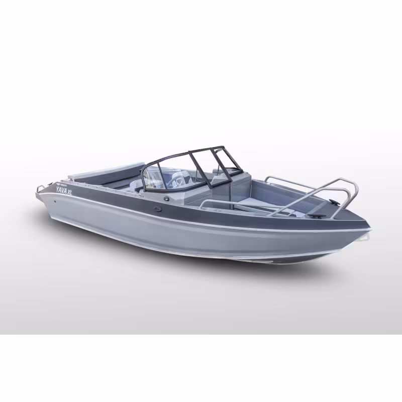 Лодка алюминиевая VBoats Yava XL Bowrider, серый