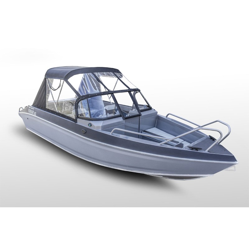 Лодка алюминиевая VBoats Yava XL Bowrider, серый