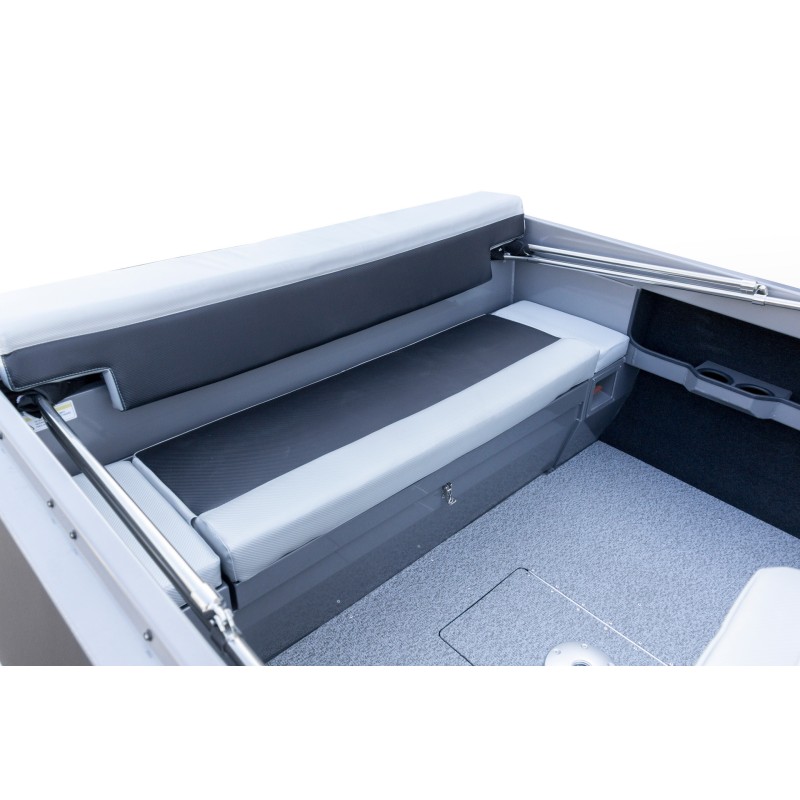 Лодка алюминиевая VBoats Yava XL Bowrider, серый