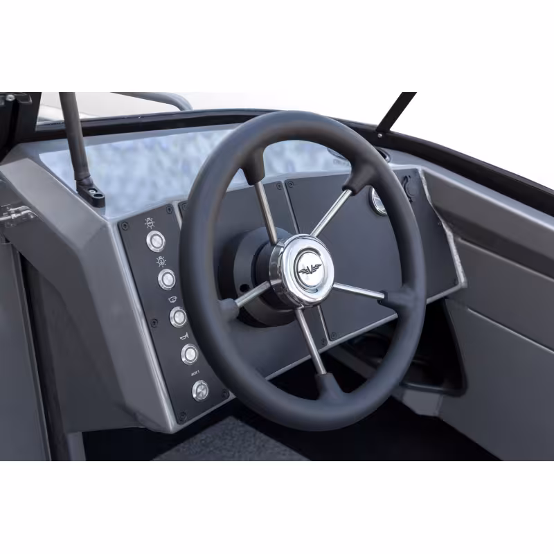 Лодка алюминиевая VBoats Yava XL Bowrider, серый