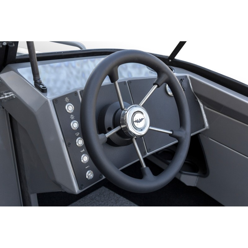 Лодка алюминиевая VBoats Yava XL Bowrider, серый