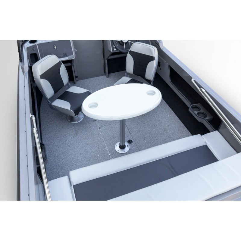 Лодка алюминиевая VBoats Yava XL Bowrider, серый