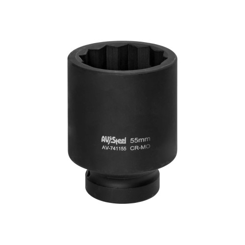 Головка торцевая, высокая AV Steel AV-741155, 12-гранная, 55 мм, 1