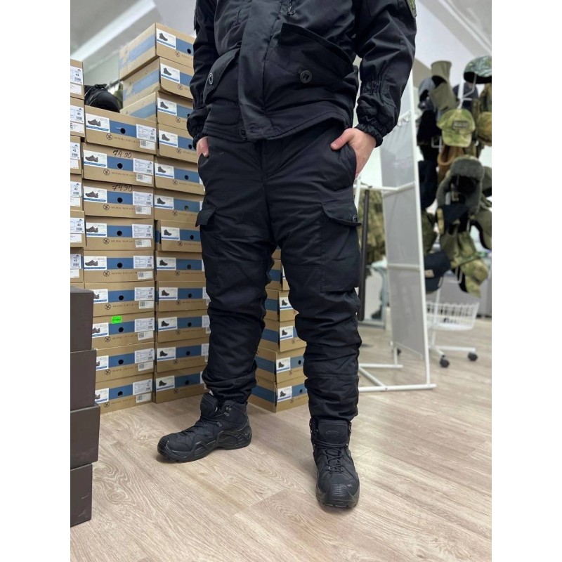 Костюм мужской Горец Горка 5, Рипстоп, черный, размер 52-54