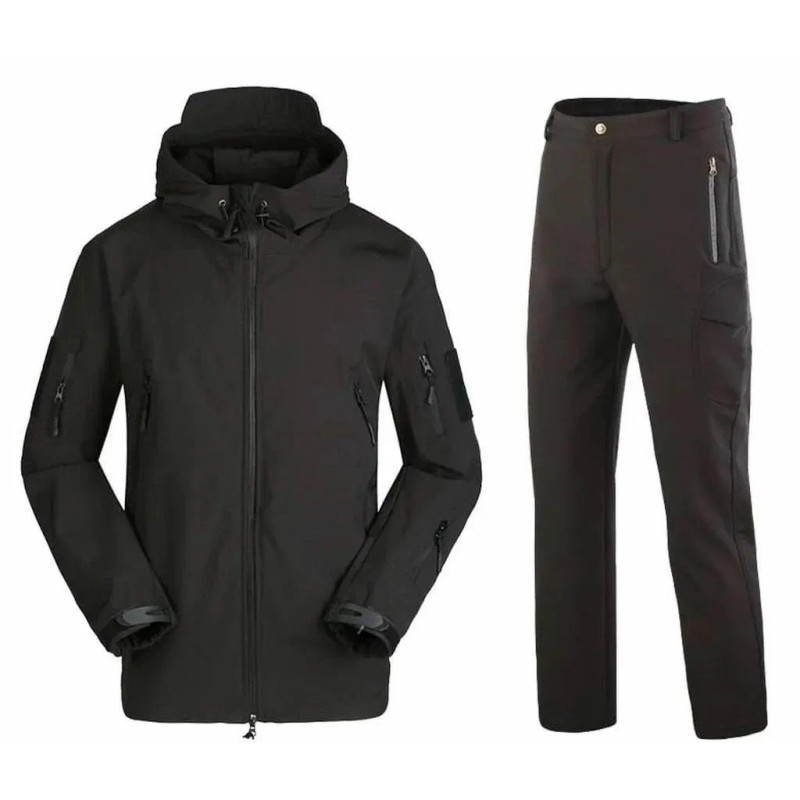 Костюм мужской Esdy, ткань Softshell, черный, размер XL