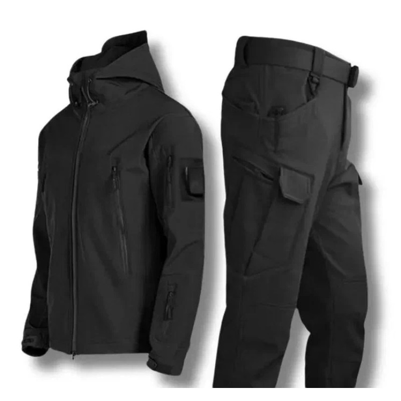 Костюм мужской Esdy, ткань Softshell, черный, размер XL