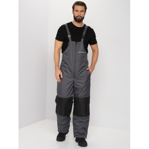 Полукомбинезон мужской Huntsman Полюс, ткань Cell, серый/черный, размер 56-58, 182-188 см