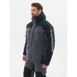 Куртка мужская Huntsmsn Канада, ткань Финляндия, серый/черный, размер 56-58, 170-176 см