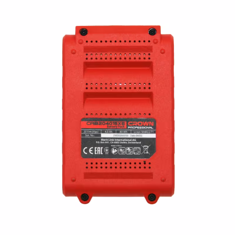 Аккумулятор Crown CAB204015XE, 20В, 4Ач, Li-Ion