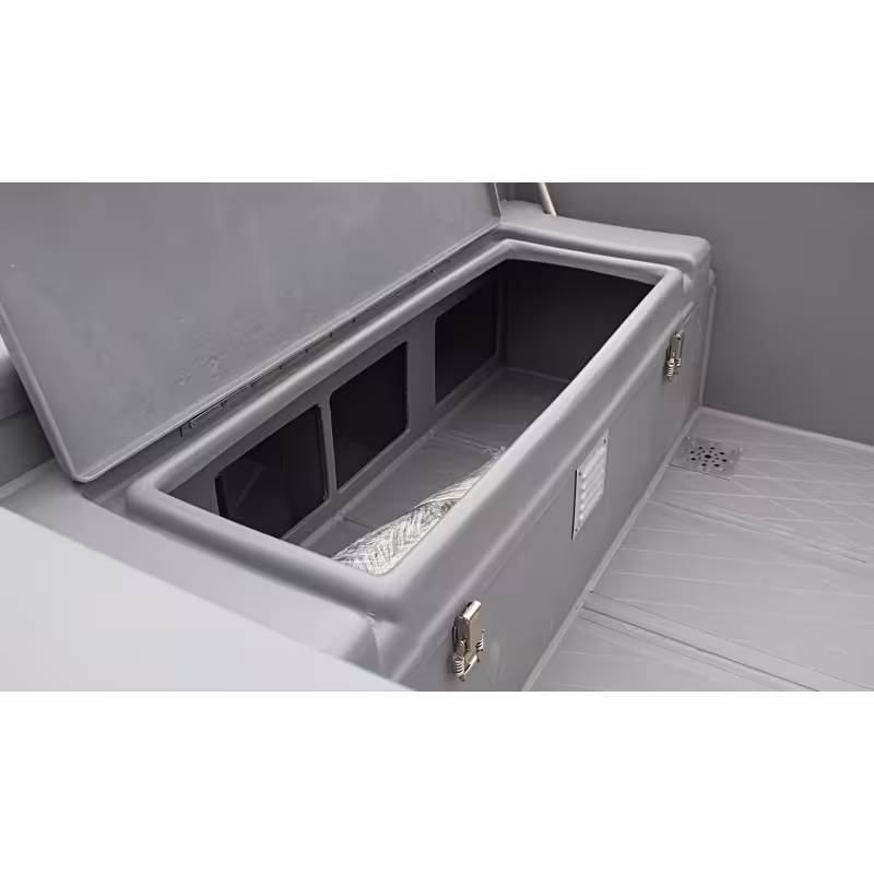 Лодка надувная РИБ с интегрированным фальшбортом Angler Tornado 400 Skat Fi, темно-серый/бирюзовый