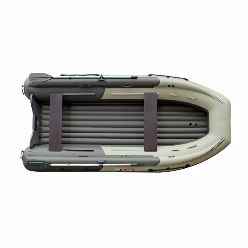 Лодка надувная ПВХ с фальшбортом Angler Reef Triton 400 S-Max, черный/оливковый