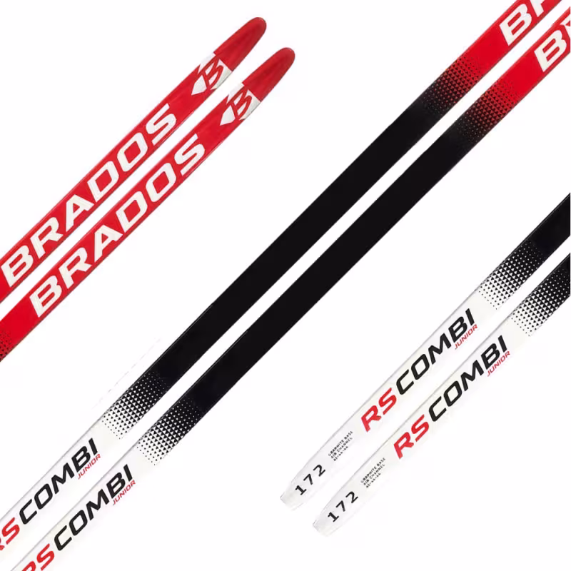 Лыжи беговые STC Brados RS Combi JR,  черно-красно-белый (184 )